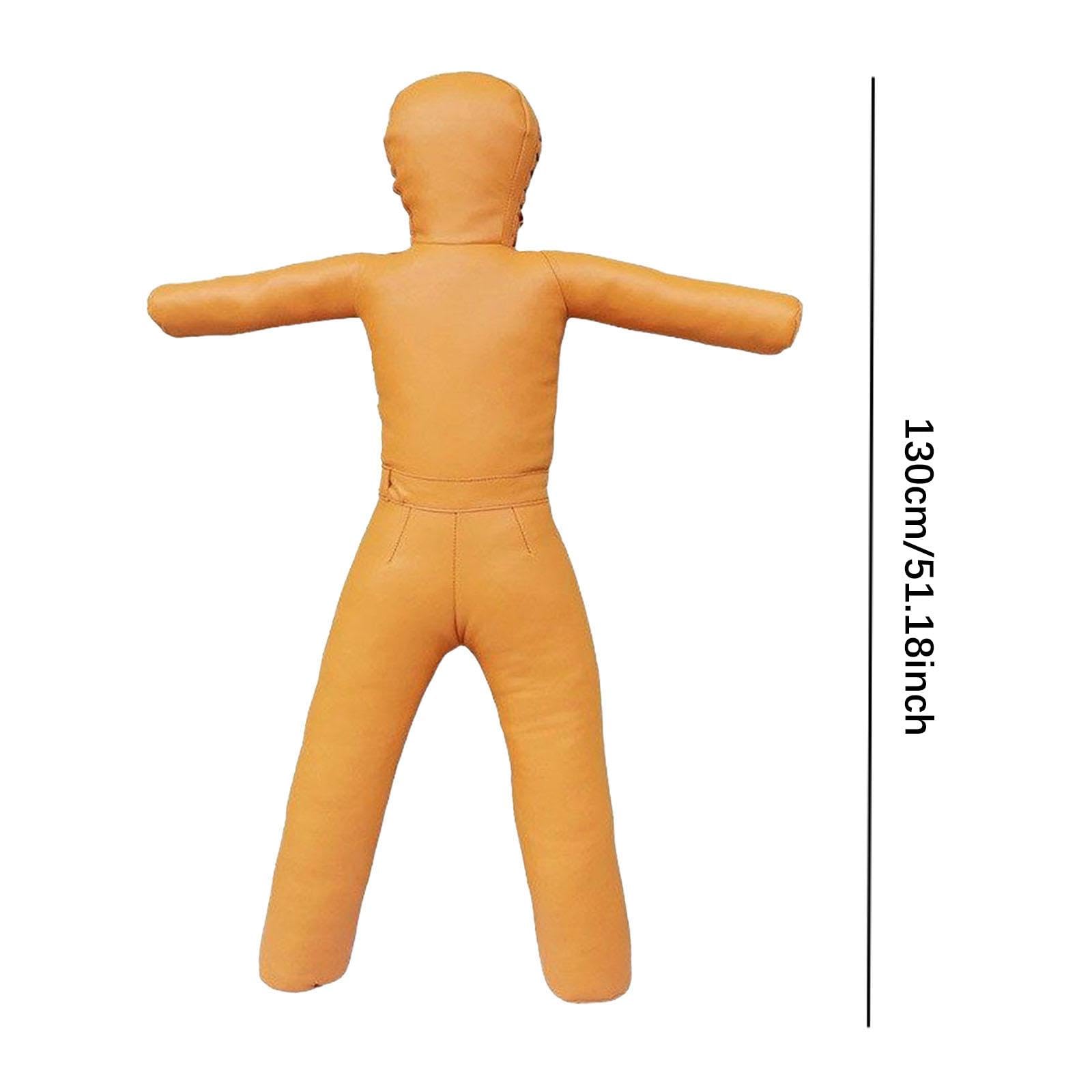 Colaxi Kids Grappling Dummy Boxing Equipment, Unfilled Multiuse Sturdy, Taekwondo Training Device Exercise Tackling Dummy 130cm, Yellow