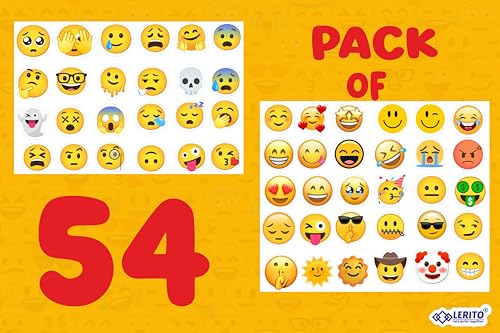 Image of Emoji Stickers for Kids & Teens - Vinyl Decals | Waterproof Stickers for Laptops, Water Bottles, Bikes