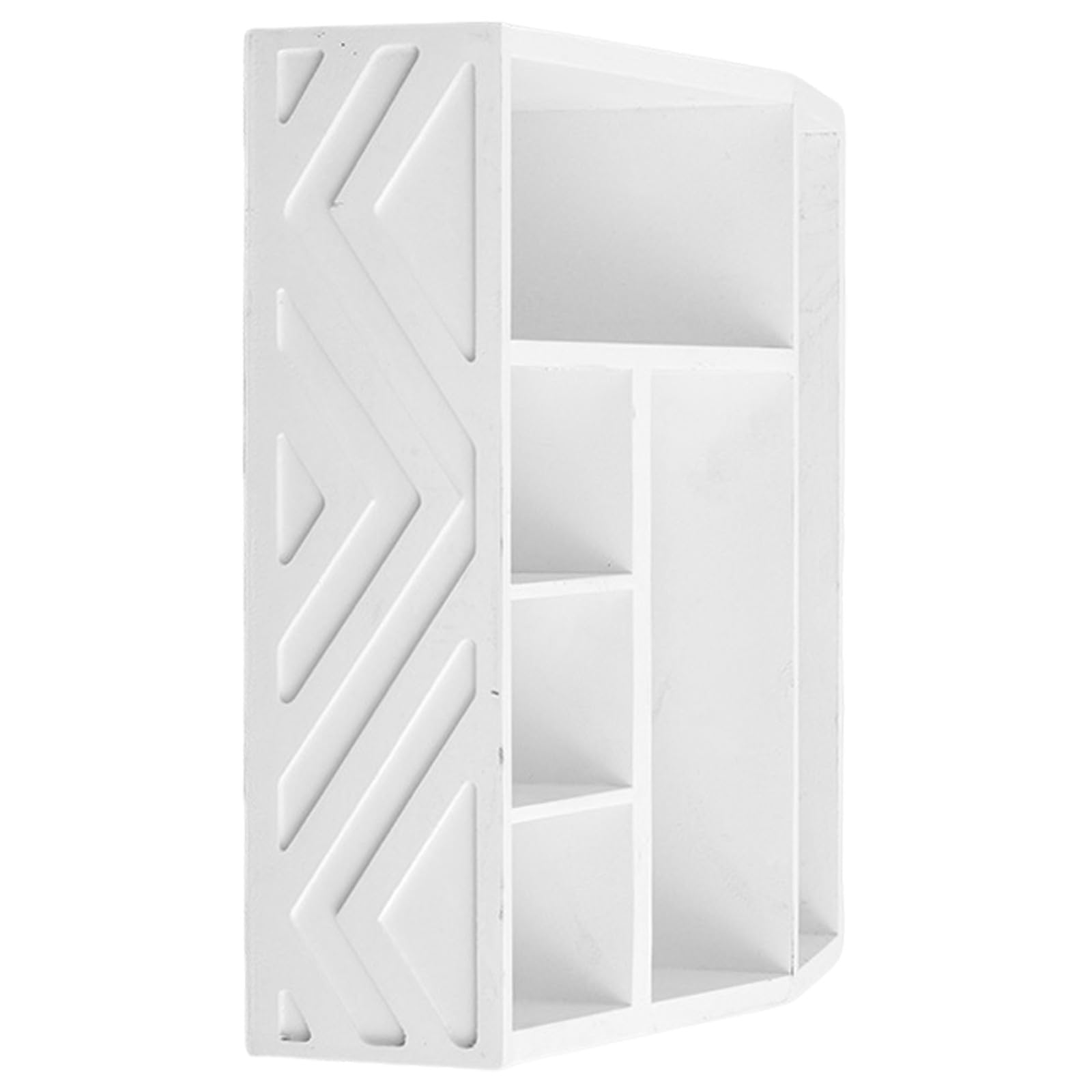 Caja Organizadora 6 Compartimentos de Madera de Color Blanco