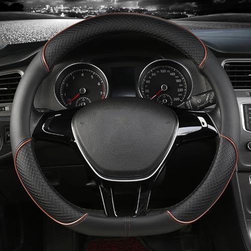 LiuROSE Funda Volante Coche,para Kia Tonic 2018-2020,Cuero De Microfibra Protector para Volante De Coche Accesorios para Automóviles,D-Brown-Type D