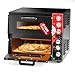 PYY Indoor 16in Pizza Oven - Double Decker Electric Pizza Ovens Countertop with Pizza Stone, 60-Min...