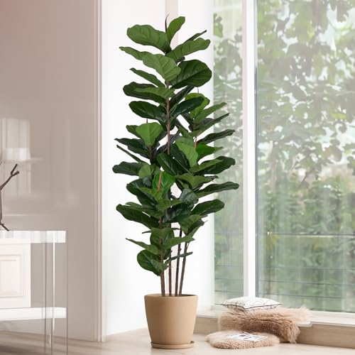 Fauxfiddleleaffigtree6ftartificialficustreewithtallartificialplants69fiddleleavesgreenerylifelikefaketreeforhomedecorlivingroomindooroutdoor Urban Country Home Decor Faux fiddle leaf fig tree 6 ft artificial ficus tree with tall artificial plants 69 fiddle leaves greenery lifelike fake tree for home decor living room indoor outdoor urban country home decor