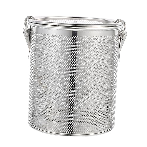 Alipis 1Pc Multipurpose Stainless Steel Dregs Filter Basket Kitchen Tool for Efficient Spice Separation and Convenient Storage with Hook Chain Design