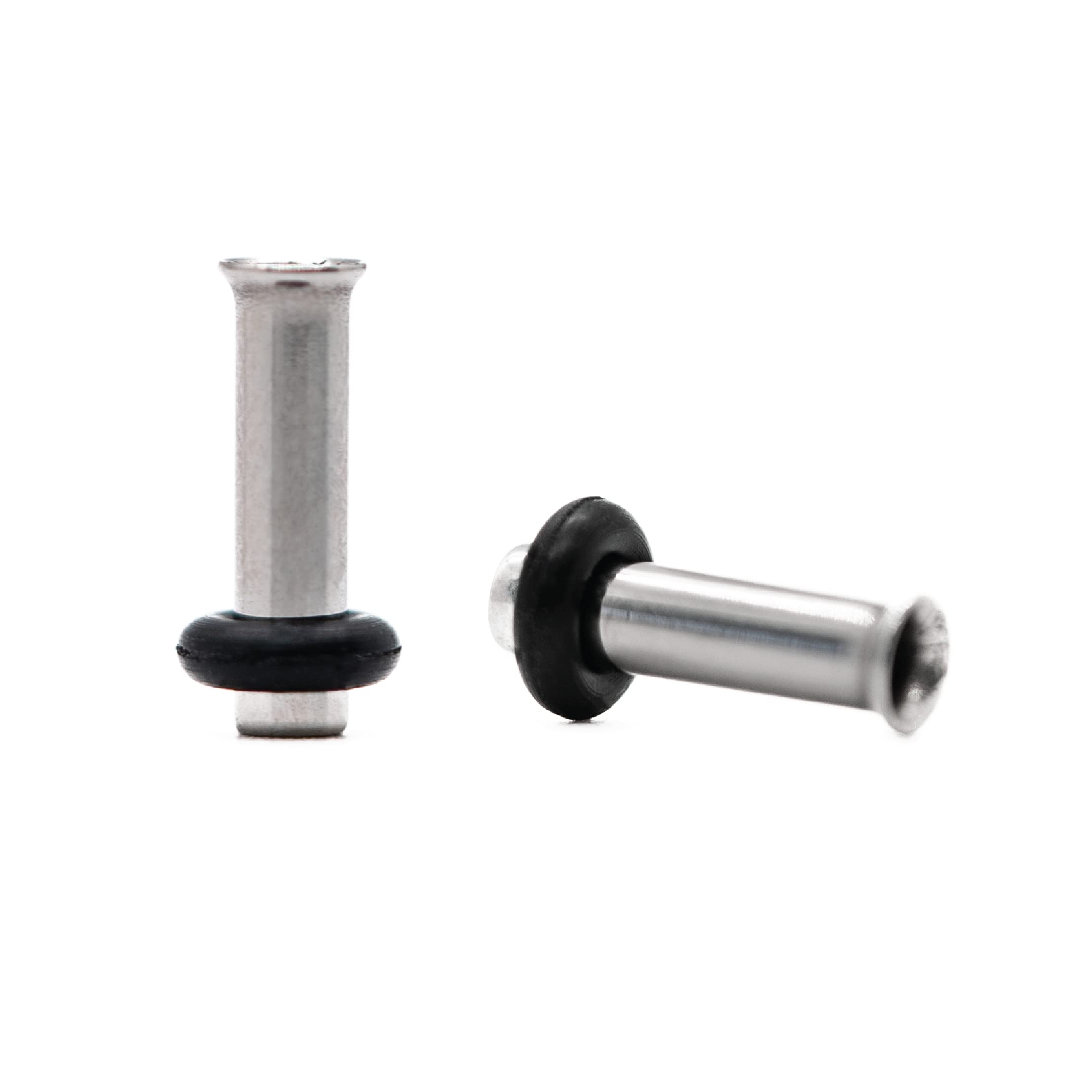 Forbidden Body Jewelry 12G-1 Inch Surgical Steel Single Flared Tunnel Plugs Plus O-Ring, Choose Pcs/Gauge 2pcs: 3mm (8GA)