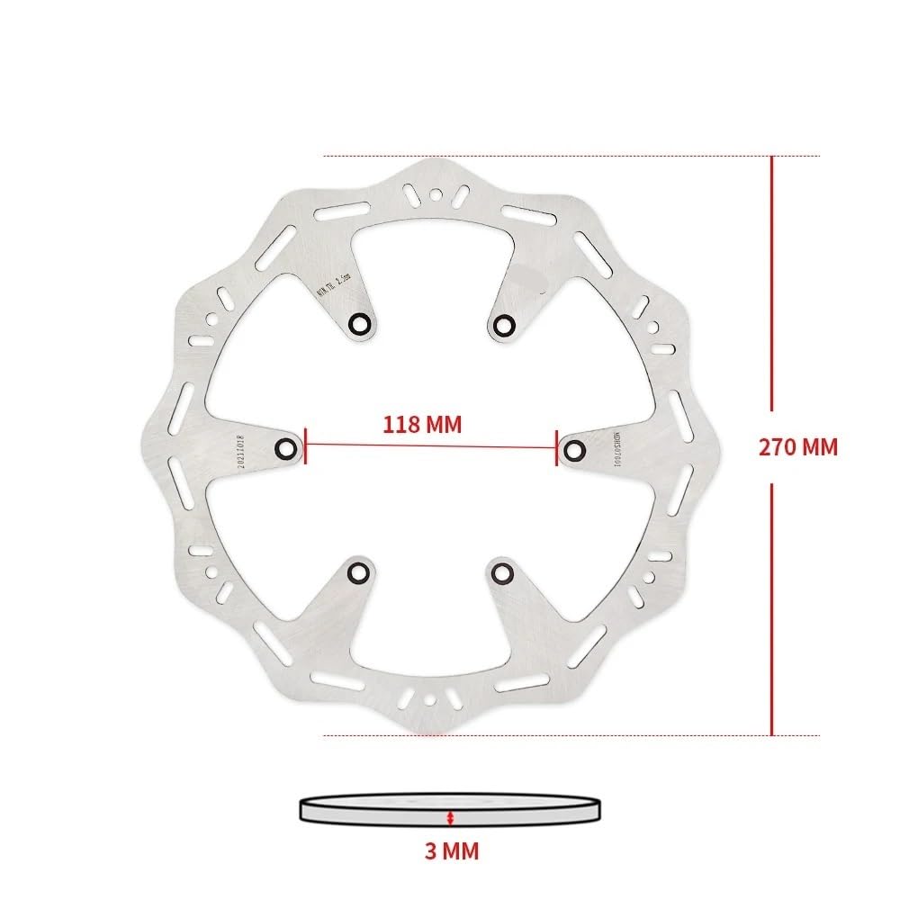 Motociclo Disco freno 270 millimetri Moto Strada Della Bici Freno Anteriore A Disco Rotore 3 Accessori Ciclomotore MDHS07001 Per YZF 2016 2017 2018 2019 2020 2021