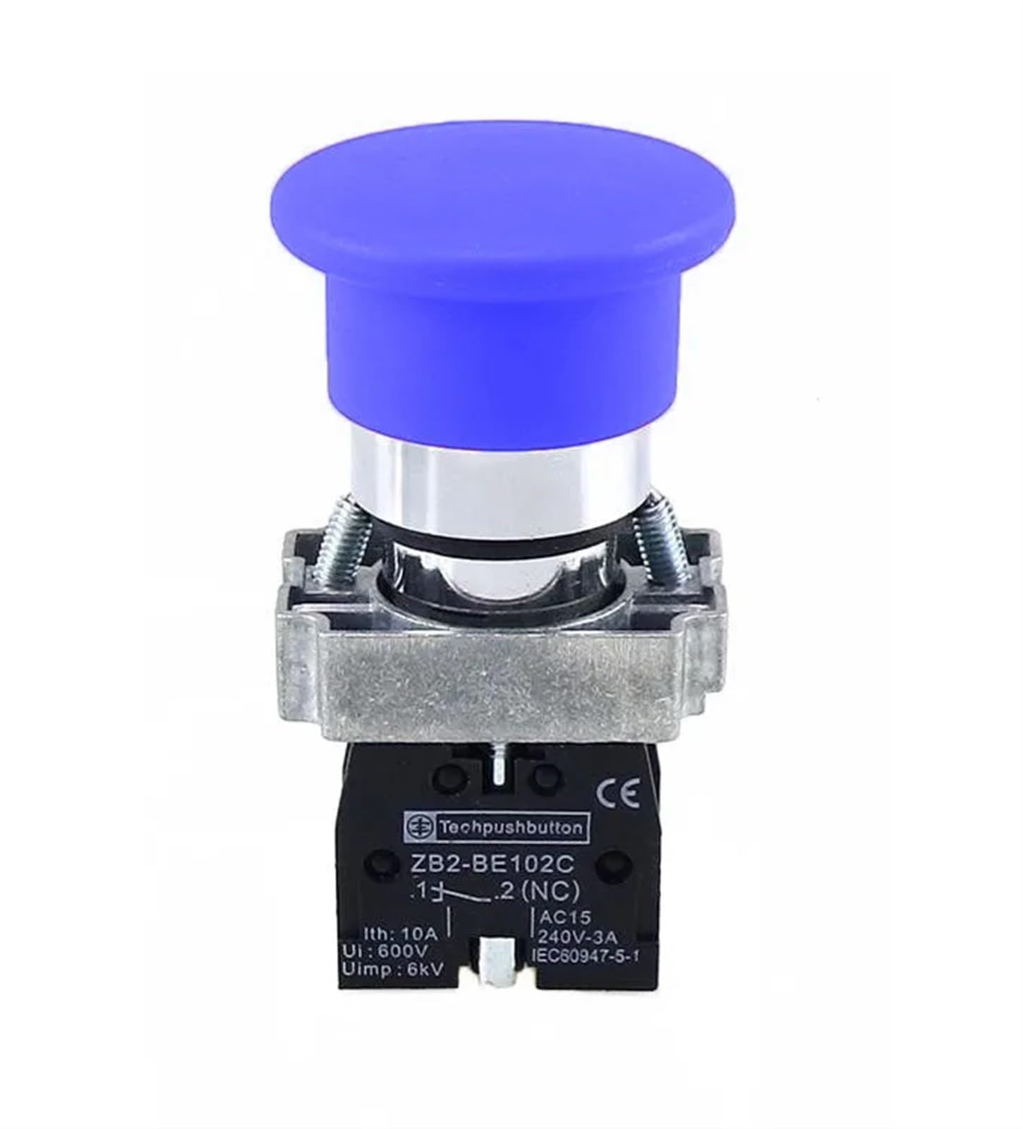 Interrupteur bouton-poussoir 40 mm XB2-BC42 pour panneaux électriques
