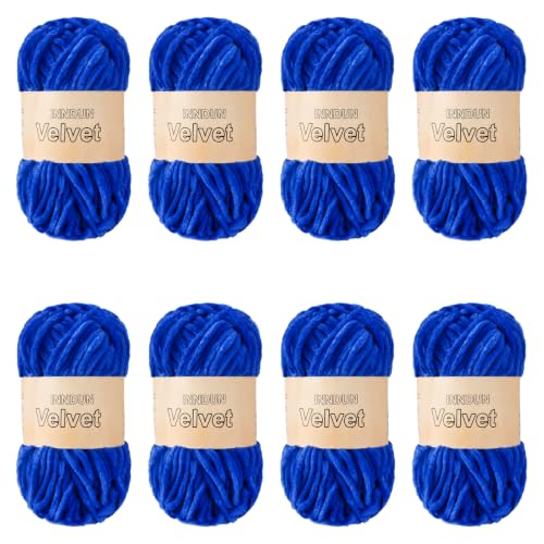 Image of Soft Velvet Chenille Yarn for Crocheting, Super Bulky Yarn for Blankets