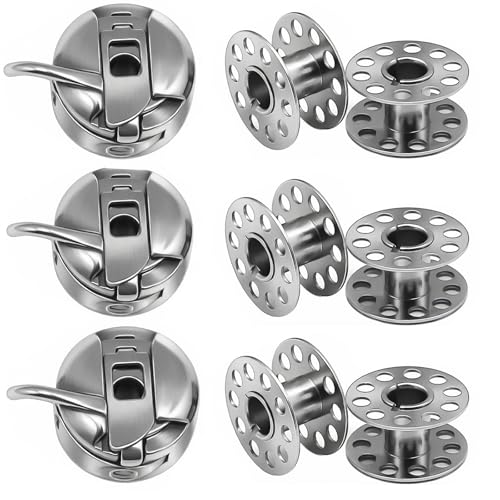 SXDLCX 3 Pieces Bobbin Case with 6 Pieces Sewing Machine