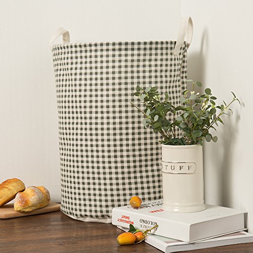 Roossys14x18Inch Storage Baskets Extra Large - Laundry Hamper Bag Cotton Upright- Foldable Large Laundry Hamper - Kids Toy Storage and Organization- Storage Baskets Closet - Cotton Baskets Storage (Style E)