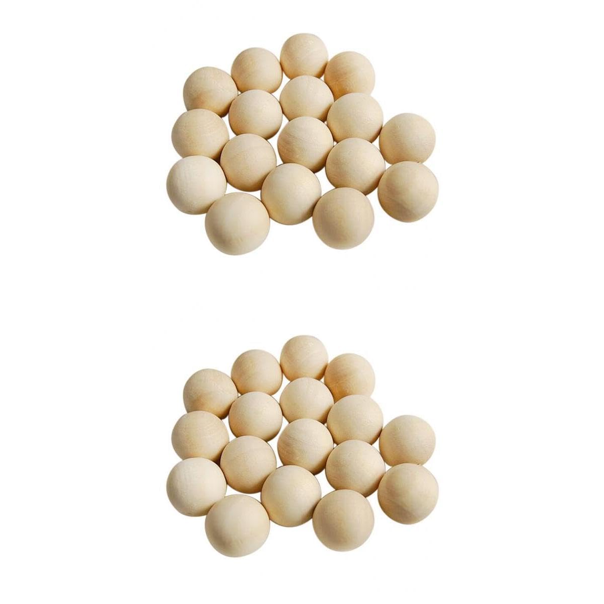 SNAPPSY 200 Pieces Bulk Round Wood Beads Loose Spacer for Jewelry Arts Craft-picture-33