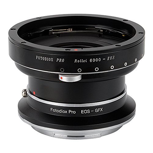 Fotodiox Pro Lens Mount Double Adapter, Rollei 6000 (Rolleiflex) Series and Canon EOS (EF/EF-S) D/SLR Lenses to Fujifilm G-Mount GFX Mirrorless Digital Camera Systems (Such as GFX 50S and More)