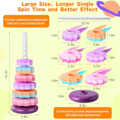 Image of Stacking Toys for Toddlers 1-3,Stacking Cups,Autism Sensory Stacking Rings Baby Toy