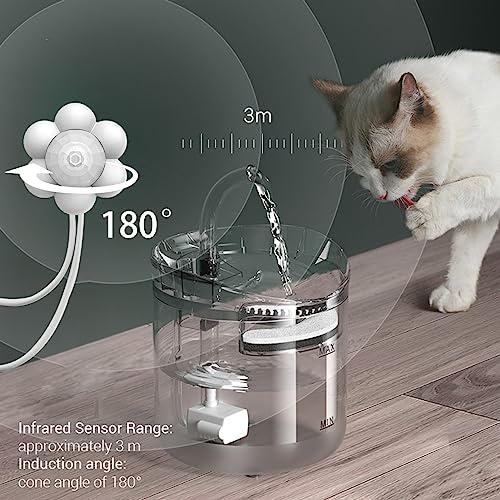 Fuente de agua automática para mascotas 2L transparente miniatura 5