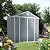 TURRIDU 8 x 6 FT Resin Outdoor Storage Shed with Windows and Lockable Double-Door, Tools Storage Shed with Floor & Air Vents for Garden, Patio, Yard, Lawn, Grey
