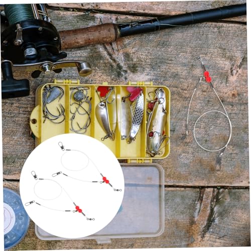 Set de 6 líderes de pesca en agua salada con cable y giratorios miniatura 7