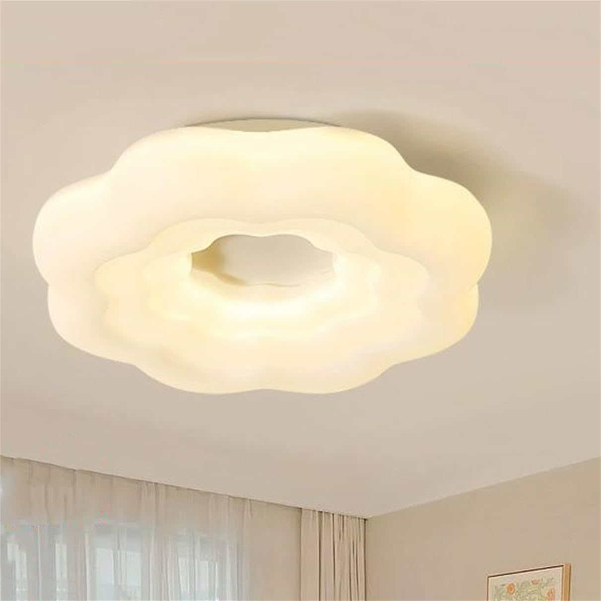 Akrylowa lampa sufitowa w kształcie kwiatu