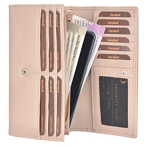 Image of HORNBULL Sophie Rose Pink RFID Blocking Leather Wallet for Women