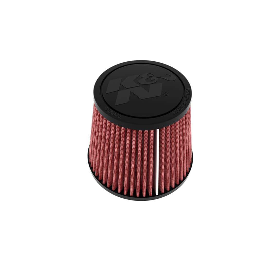 K&N Uniwersalny filtr powietrza Owalny/Stożkowy 60mm przyłącze, 113mm x 132mm podstawowy, 84mm x 89mm u góry, wysokość 112mm (RU-70032)