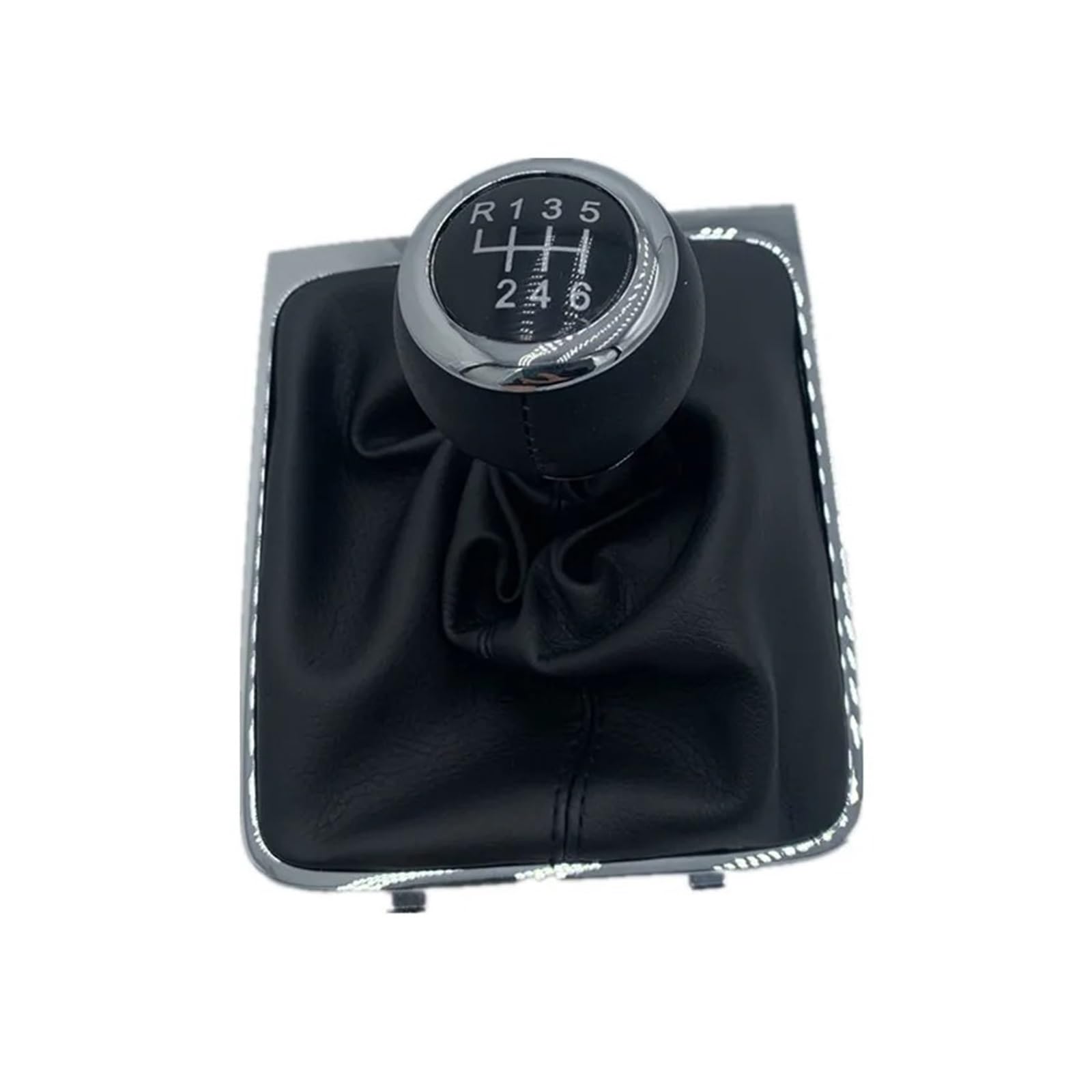 MKGKACVCPT Car Gear Lever Head for VW for Passat B6 Sedan 2006 2007 2008 2010 CW02008 Car Manual 6 Speed Gear Stick Shift Knob Level Leather Boot