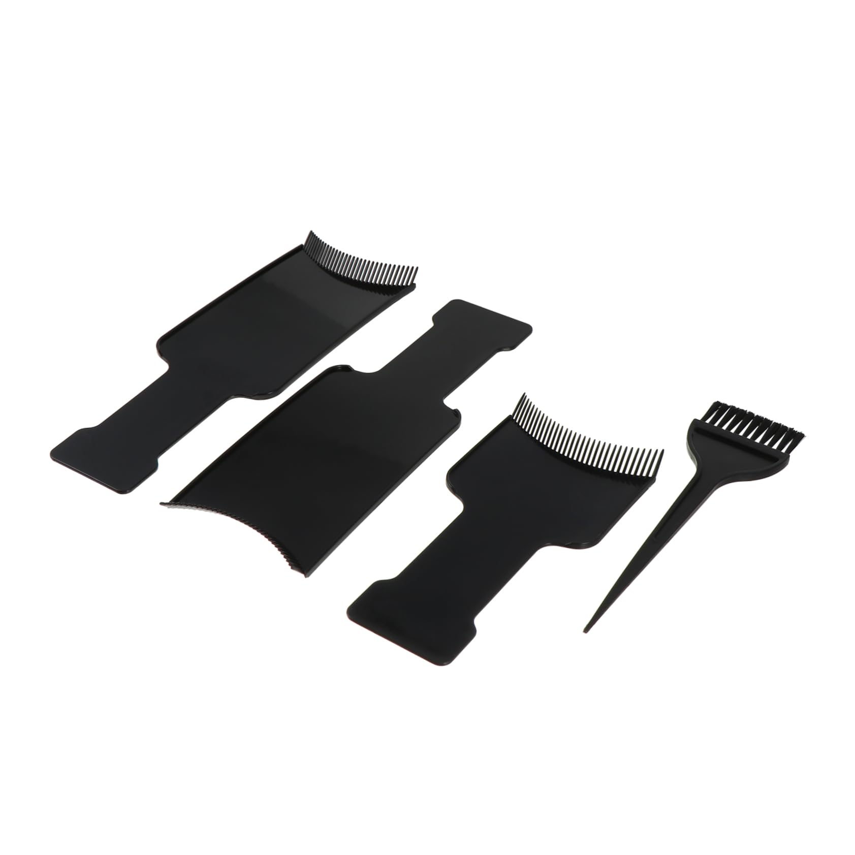 OHPHCALL Hair Salon Comb Kit 4pcs Highlighting Board and Brush Set for Hair Coloring