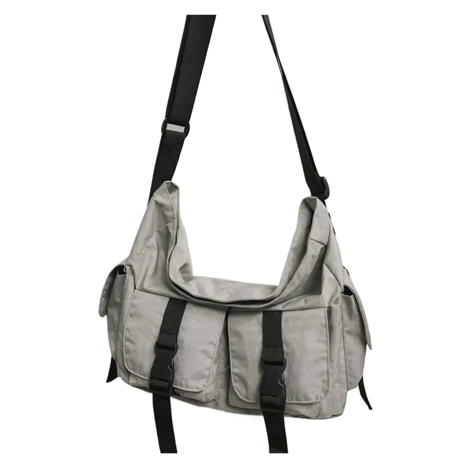 Besace sac bandoulière gris léger et compact pour le travail et les trajets quotidiens