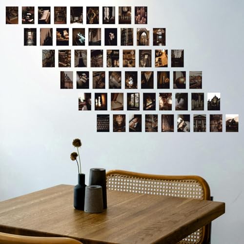 Image of SAW Dark Academia Posters Pack of 54 | 4x6 Inch Aesthetic Wall Collage Posters | Vintage Art Prints for Wall Decor | Decorative Posters for Bedroom, Living Room, Home & Office