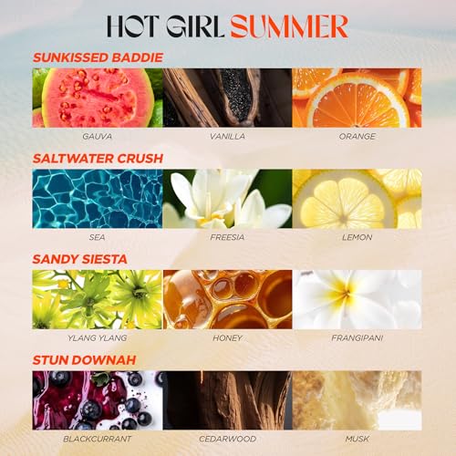 Image of FREED Hot Girl Summer EDP Intense (4x20ml), Limited Edition Perfume Set | Long-lasting Perfume for Women | Beachy, Sexy, Fresh | Jasmine, Vanilla, Guava, Bergamot, Musk, Cedarwood