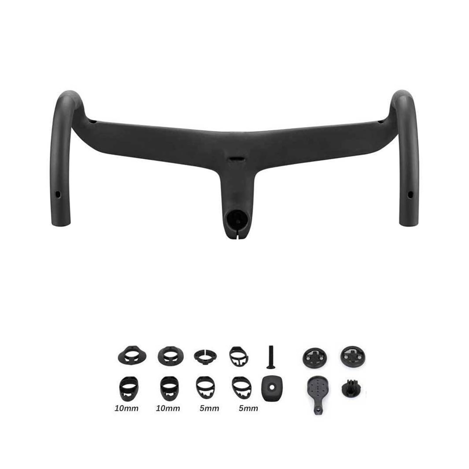 Manubrio Bici Manubrio da Strada in Carbonio, Barra piegata, Passaggio Cavi Interno, Caduta di 127 mm, Portata di 75 mm, Manubrio for Bicicletta SL7 con distanziale