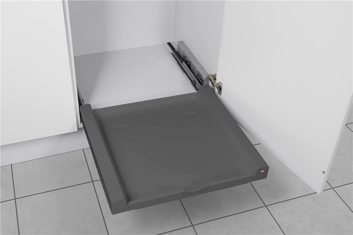 Hailo Auszug 3271831 | passend für 60er Unterschrank | Tablar universal nutzbar | Ordnungs-Modul anthrazit
