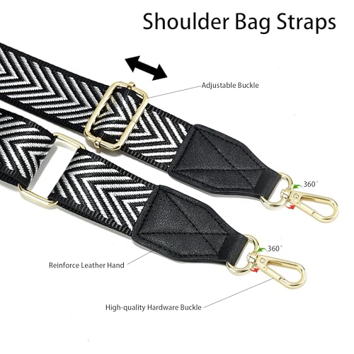 Image of LEMEDE Purse Strap Replacement Crossbody 1.5 inch Wide Shoulder Strap Adjustable Straps Handbag Strap Replacement Belts