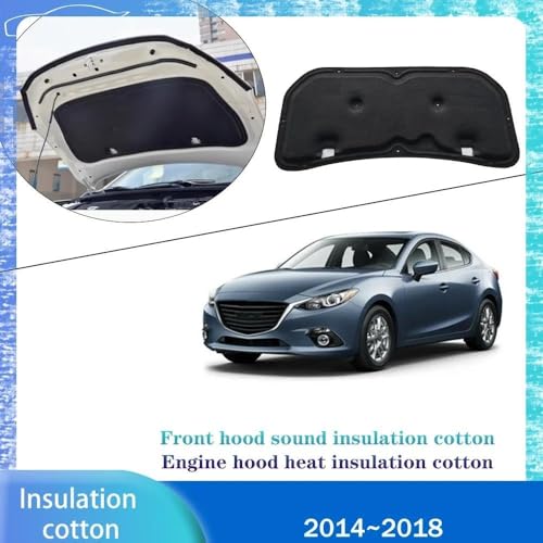 Tapis d'isolation phonique capot Mazda3 coton Premium 2014-2018