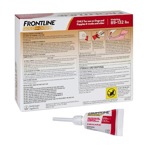 Frontline Gold Flea & Tick Treatment For X-Large Dogs Up To 89 To 132 Lbs., Pack Of 6 #TOP1
