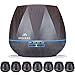 Miserwe Diffuser 550ML Adjustable Mist Aromatherapy Essential Oil Diffuser for Home Yoga Office Spa and Baby Room Waterless Auto Shut-off Oil Diffuser with 4 Timer Setting 7 LED light
