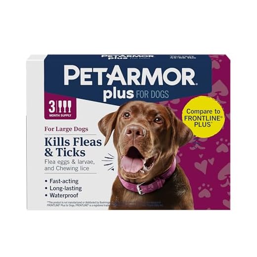 PetArmor Plus Flea and Tick Prevention for Dogs, Dog Flea and Tick Treatment, Waterproof Topical, Fast Acting, Large Dogs (45-88 lbs), 3 Doses