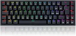 Teclado Mecânico Gamer Redragon Castor RGB K631-RGB ABNT2 Switch Redragon Marrom USB Removível, Preto - K631-RGB (PT-BROWN)