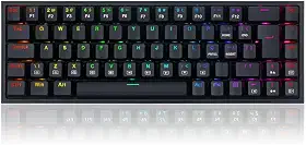Teclado Mecânico Gamer Redragon Castor RGB K631-RGB ABNT2 Switch Redragon Marrom USB Removível, Preto - K631-RGB (PT-BROWN)