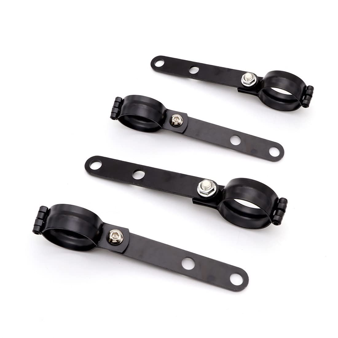 Motorfiets koplampbeugel zwart 34 mm-60 mm motorfiets metalen koplamp montagebeugel vork richtingaanwijzer klem motorfiets koplamphouder (kleur: 44 mm