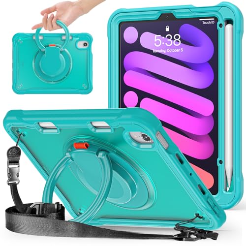 Protection iPad mini 6 pour enfants et professionnels avec bandoulière et poignée