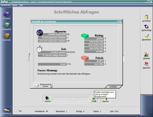 tulox Sprachtrainer Französisch - Vokabeltrainer, Konjugations- und Grammatiktrainer inklusive großem Wörterbuch mit 90.000 fremdsprachlichen vertonten Vokabeln