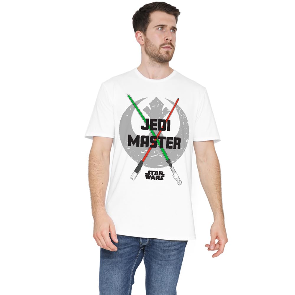 Star Wars Lightsaber Jedi Master Dad Unisex T Shirt, White, XX-Large