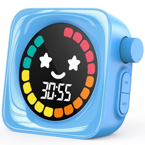 Visual Timer for Kids 99 Minute Digital Cute Kids Visual Timer Classroom Timer for Homeschool Supplies Study Teaching Time Management Tool Countdown Productivity Timer Blue Colorful Display