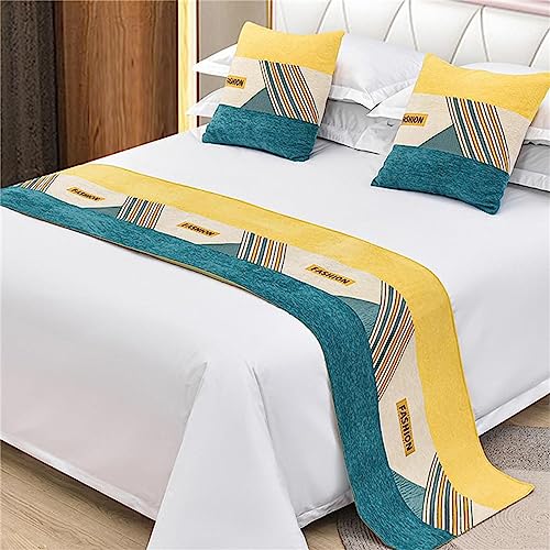 Luxury Bed Runners and Matching Cushions Set for Living Room Bedroom Hotel Fashion 50x260+50x50cm