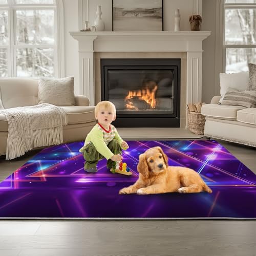 Tapis de salon 160x230 triangles pour chambre moderne