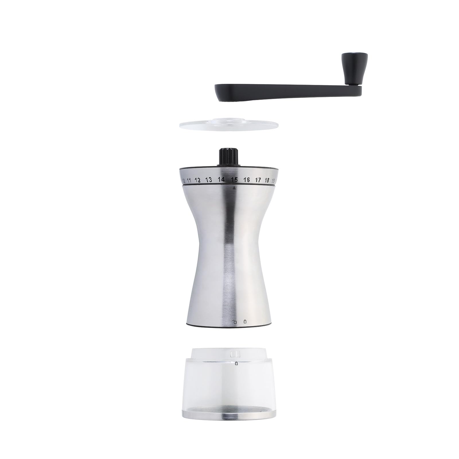 Zassenhaus 041156 Kaffeemühle Edelstahl Silber, 25 x 9 cm