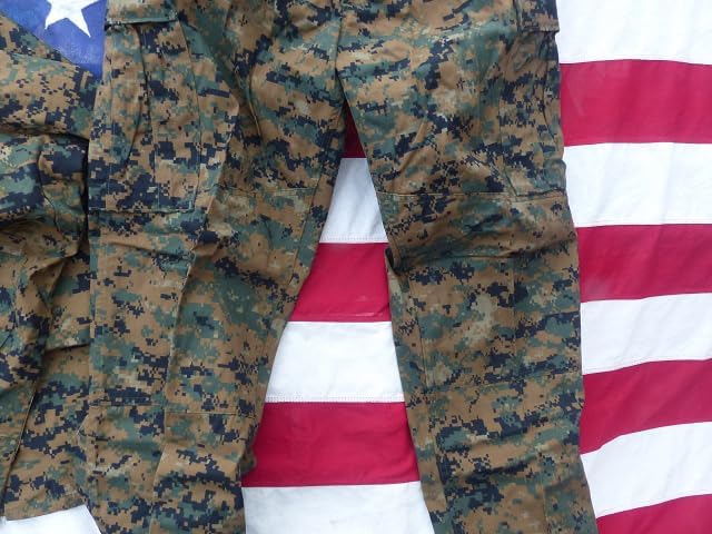 米軍実物 上下セット USMC マーパットウッドランド M－R 05x 米軍