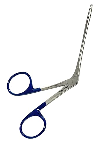 Miniatura 5 de ArTLaB -Pinzas de eliminación de cera de oído alemán de alta calidad con mango de color metálico, pinzas de cocodrilo de mandíbulas dentadas (anillo