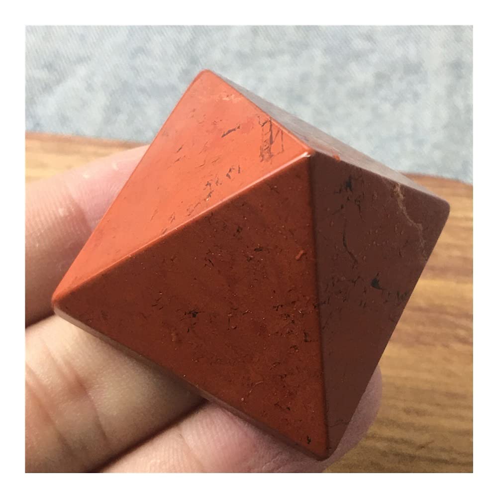 Balance Diaspro Rosso Naturale Piramide di Cristallo Clear Diaspro Rosso Naturale Piramide di Cristallo Lucidatura Pietra Grezza Pietra fortunata Pietre grezze e DINZHHENGYIN (Size : 3-4cm)