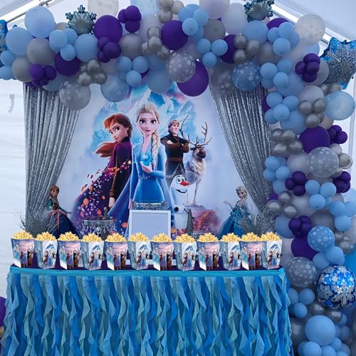 24 PCS Frozen Party Popcorn Boxes, Frozen Party Favor Boxes Frozen Candy Boxes for Kids Birthday Party Supplies
