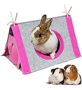 VERTUPET Guinea Pig Hideaway Nest Tent House Rabbit Triangular Hideout Shelter Small Animal Bed, ...