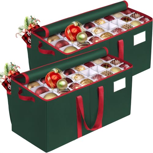 RoomHacks Christmas Ornament Storage Box, Store Up to 128 Ornaments,